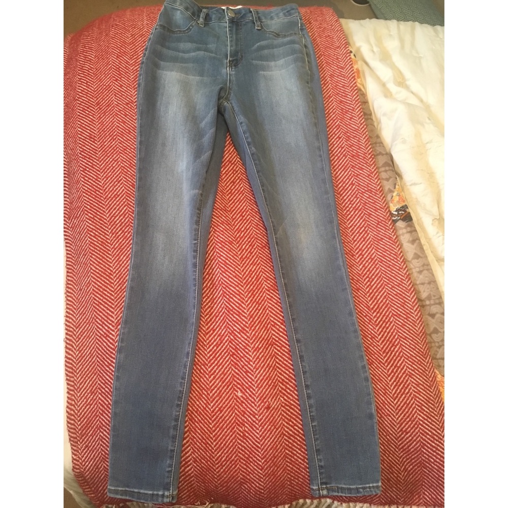 Tillys RSQ Super High rise skinny medium wash
